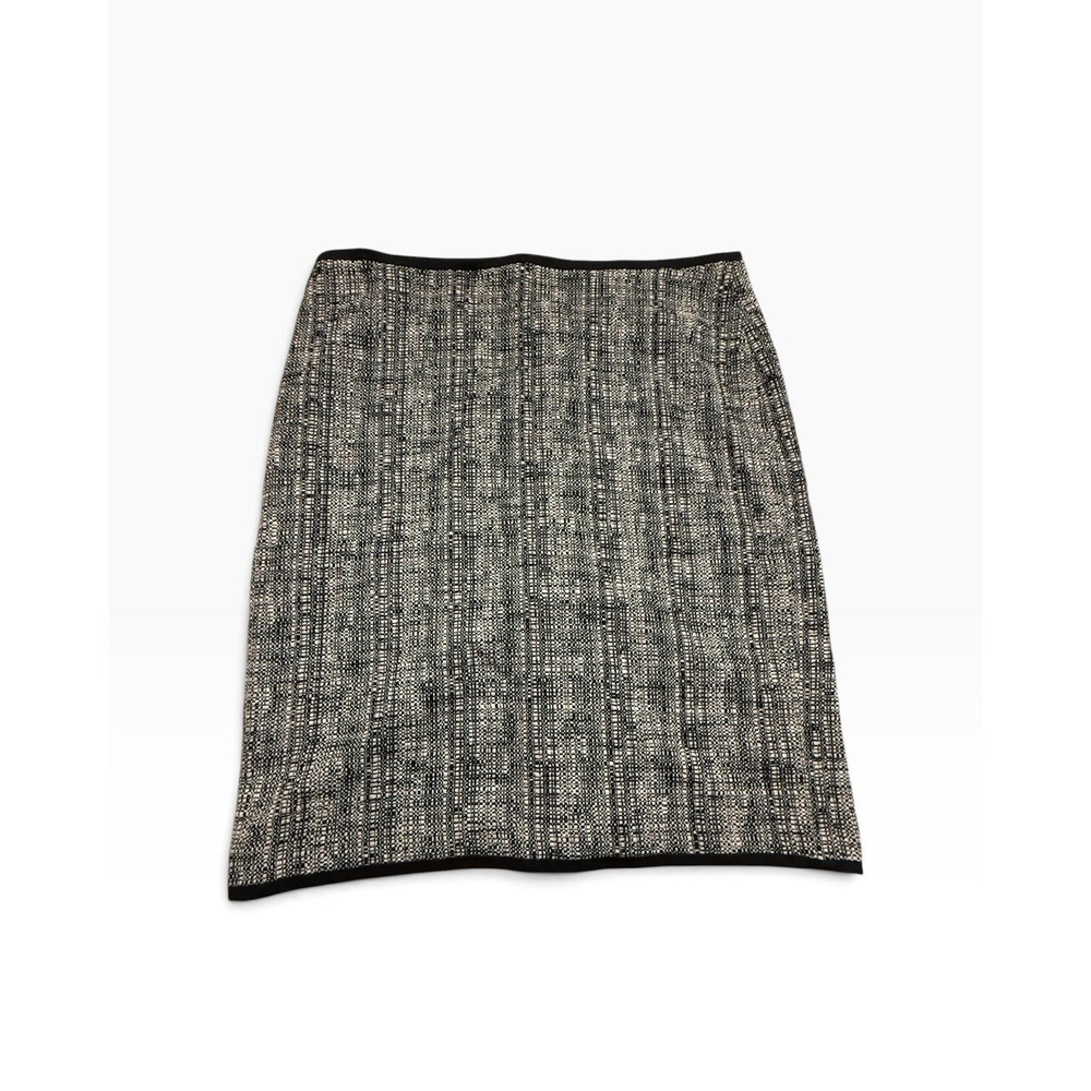 Talbots NWT Pencil Skirt Black White Tweed Grosgrain Trim Size 16 Classic Preppy - Picture 8 of 8